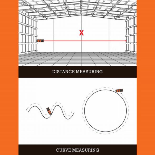 Vaunt V1501005 Red 40m Laser Distance Measure & Curve Measure - Image 5