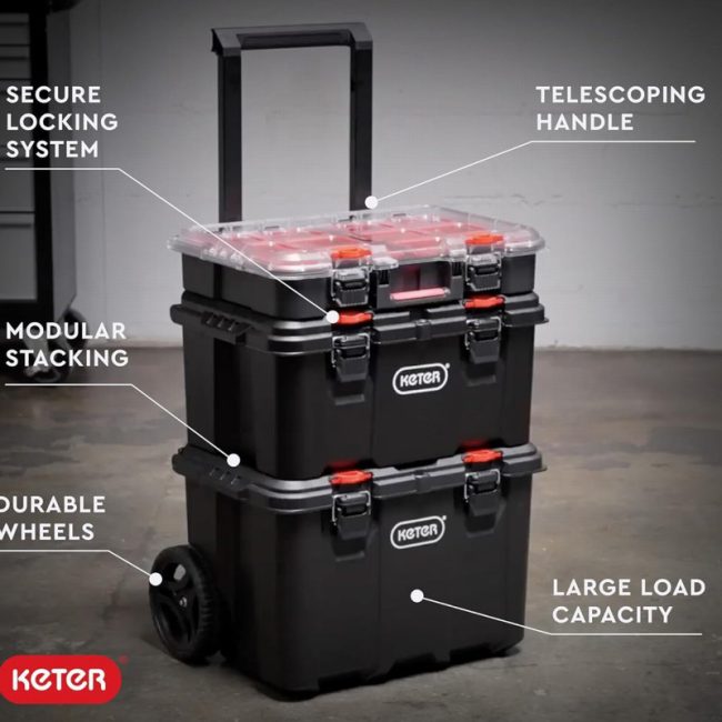 Keter Roc KETSNRMOD Stack N Roll Modular Wheeled System - Image 5