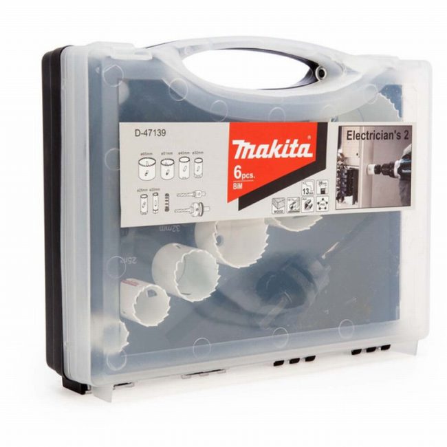 Makita D-47139 6 Piece Electricians Holesaw Kit - Image 2