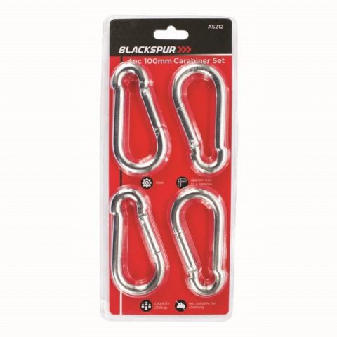 EFG AS212 100mm Steel Carabiner Spring Hook – 1 Piece