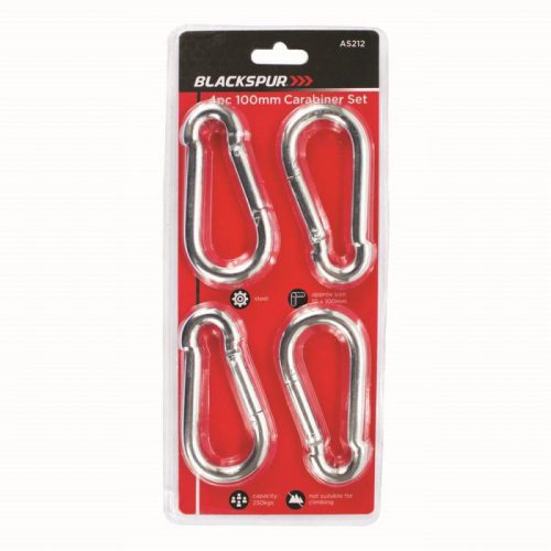 EFG AS212 100mm Steel Carabiner Spring Hook – 1 Piece