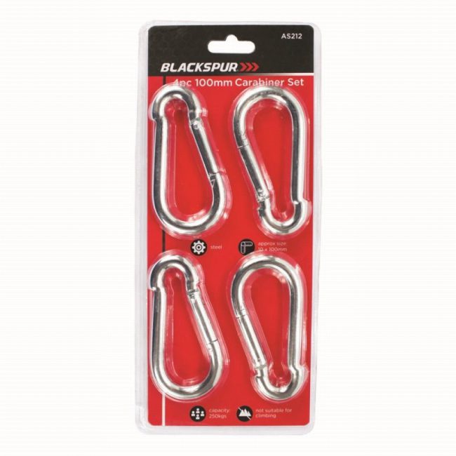 EFG AS212 100mm Steel Carabiner Spring Hook - 1 Piece
