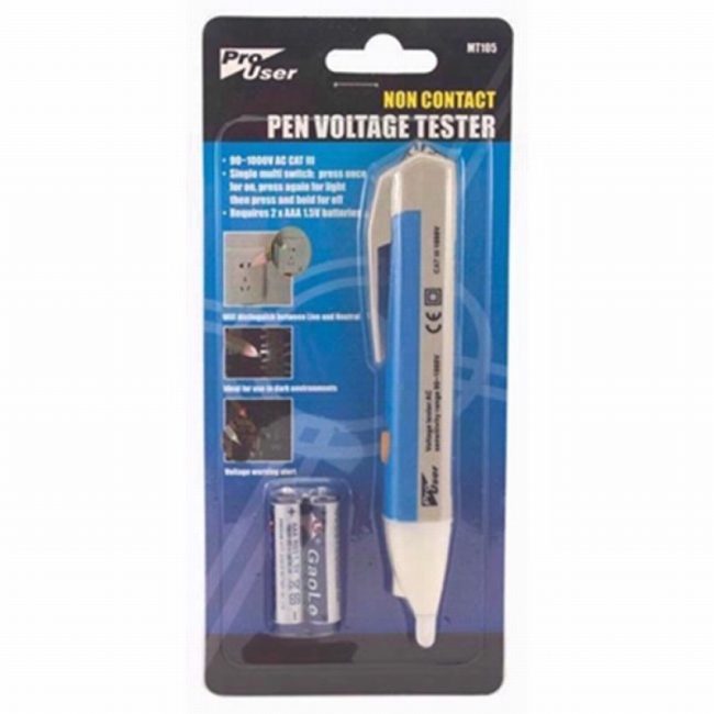 EFG MT105 Pro User Non-Contact Voltage Tester - Yellow