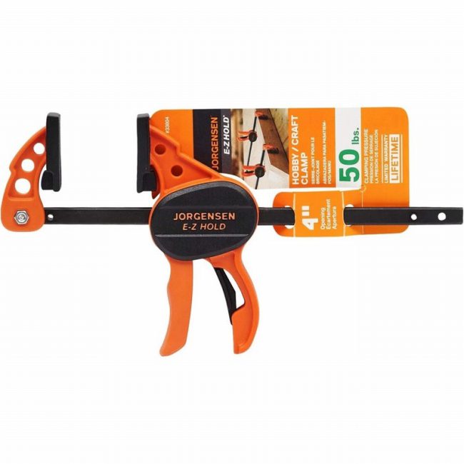 Jorgensen 33804 E-Z Hold 4-Inch Hobby/Craft Clamp, Black/Brown - Image 3