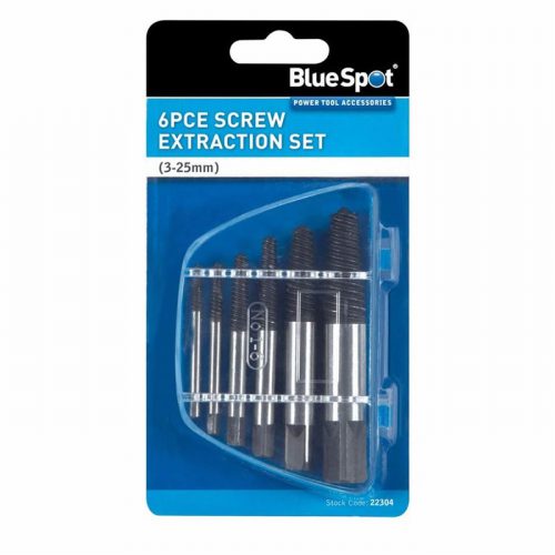 BlueSpot Tools B/S22304  3-25mm Screw Extractor Set – 6 Piece