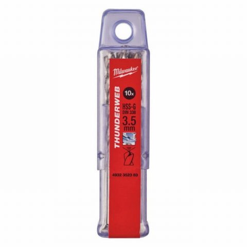 Milwaukee 4932352383 3.5mm Thunderweb HSS-G Metal Drill – 10 pc