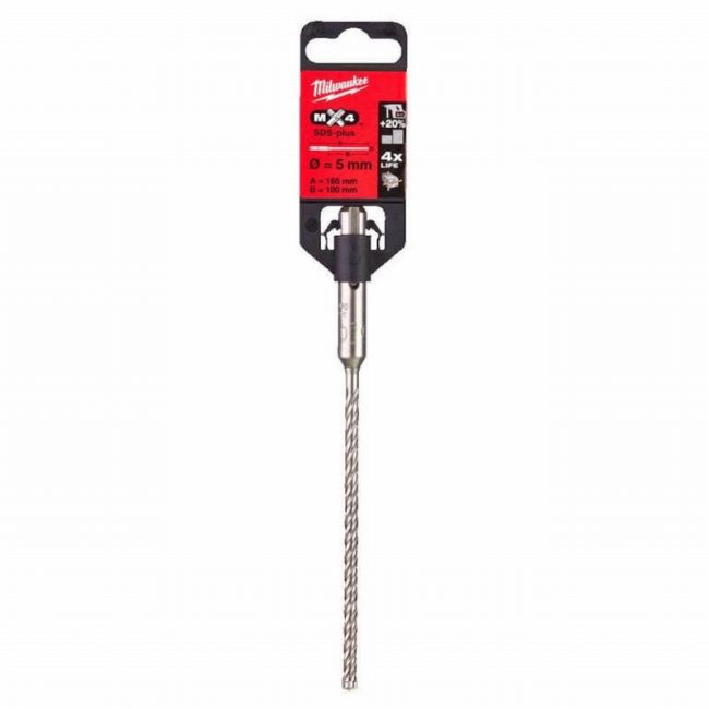 Milwaukee 4932478469  5.5 x 210mm MX4 4 Cut SDS+ Drill Bit