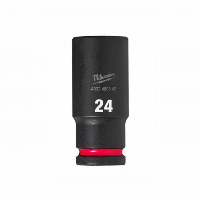 Milwaukee 4932480342 24mm 1/2” Sq. SHOCKWAVE Impact Deep Socket - Image 2