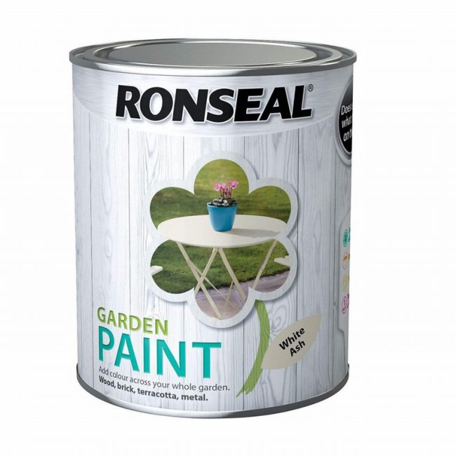 Ronseal L06211 Garden Paint White ASH 750ml
