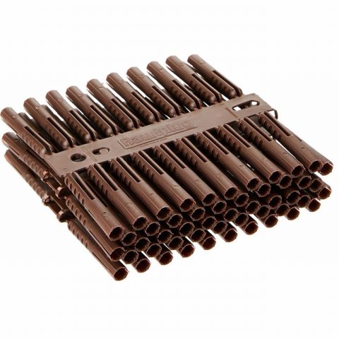 Samac QPBPLUG1000 Brown Expansion Wall Plugs – 100 Piece
