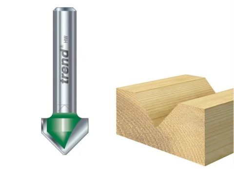 Trend TREC04414TC 6.0×12.7mm 1/4 TCT 45° Chamfer V Groove – 1pc