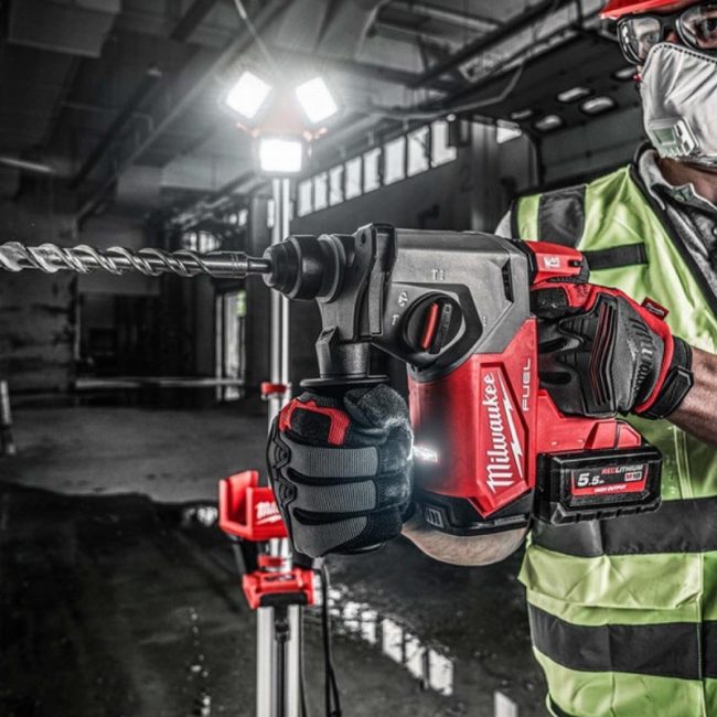 Milwaukee M18FH-0 18v Cordless 4-Mode SDS+Rotary Hammer - Body - Image 14