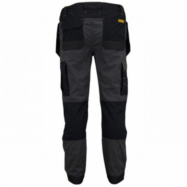 32W/29L Slim Work Trousers Grey/Black - Image 2