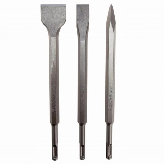 Makita D-30134 SDS Plus Chisel Set - 3 Piece - Image 2