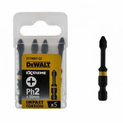 DeWalt DT7998T-QZ 50mm Impact Torsion Bits PH2 – Pack of 5