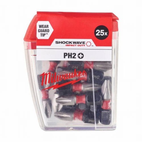Milwaukee 4932472037 25mm Screwdriver Bit CD PH2 – 25 pieces