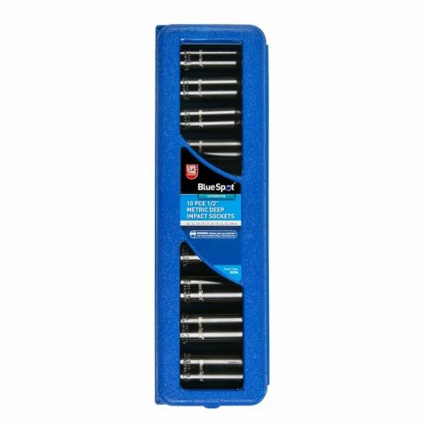 Blue Spot 01536 1/2″ Metric Deep Impact Sockets (10-24mm) – 10pc
