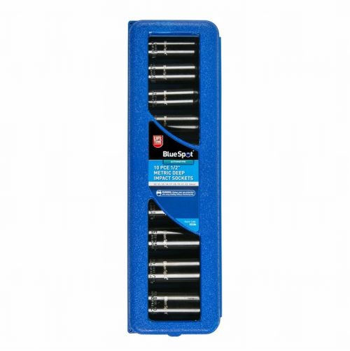 Blue Spot 01536 1/2″ Metric Deep Impact Sockets (10-24mm) – 10pc