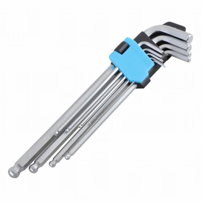 BlueSpot 15362 Extra-Long Ball End Hex Key Set (1.5-10mm) - 9pc - Image 2