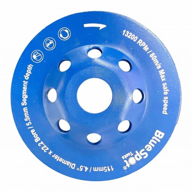 BlueSpot 19542  115mm (4 1/2") Diamond Grinding Disc - Image 2