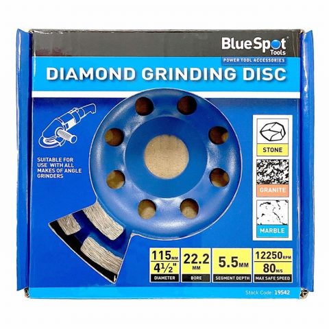 BlueSpot 19542  115mm (4 1/2″) Diamond Grinding Disc