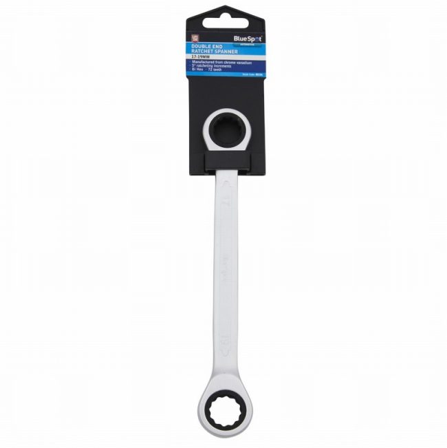 BlueSpot 05136 17-19mm Double End Ratchet Spanner
