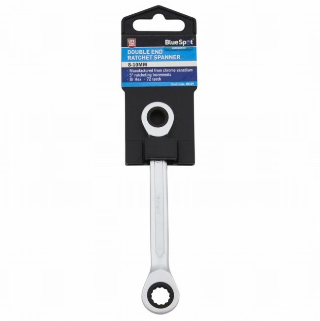BlueSpot 05134  8-10mm Double End Ratchet Spanner