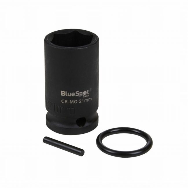 BlueSpot 01601 21mm 1/2" Impact Scaffold Socket With Ring & Pin
