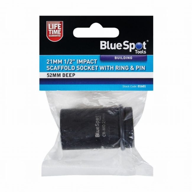 BlueSpot 01601 21mm 1/2" Impact Scaffold Socket With Ring & Pin - Image 2