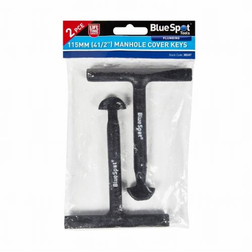 BlueSpot 30147 115mm (4 1/2″) Manhole Cover Keys – 2 Piece
