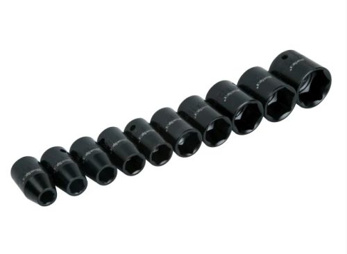 BlueSpot 1/2in Metric Impact Socket Set 9-27mm, 10 Piece