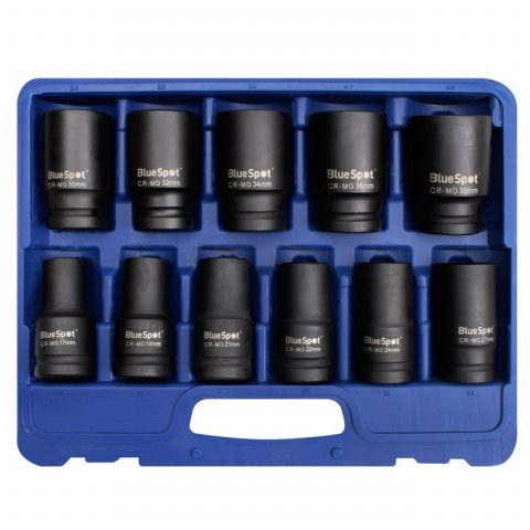 BlueSpot 01558 (17-38mm) 11 PCE 3/4″ Metric Deep Impact Sockets