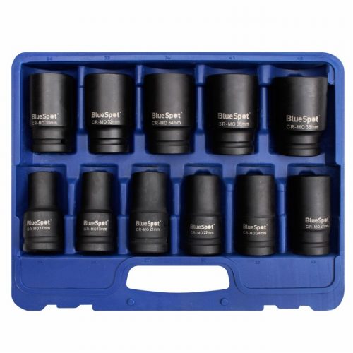 BlueSpot 01558 (17-38mm) 11 PCE 3/4″ Metric Deep Impact Sockets