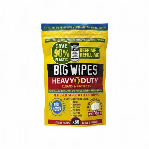 Big Wipes BGW2026 Heavy-Duty PRO+ Wipes (Refill Pouch 100 Wipes)