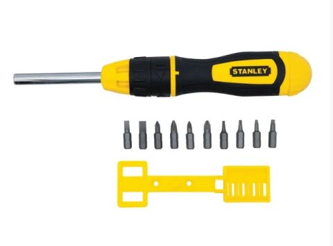 Stanley STA068010 Multibit Ratchet Screwdriver & 10 Bits