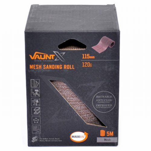 Vaunt  X1357061 115mm x 5m 120 Grit Mesh Net Sanding Roll