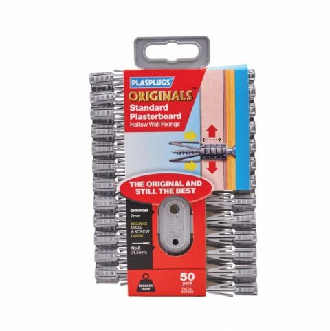 Plasplugs PLASCF552 Original Plasterboard Fixings – Pack of 50