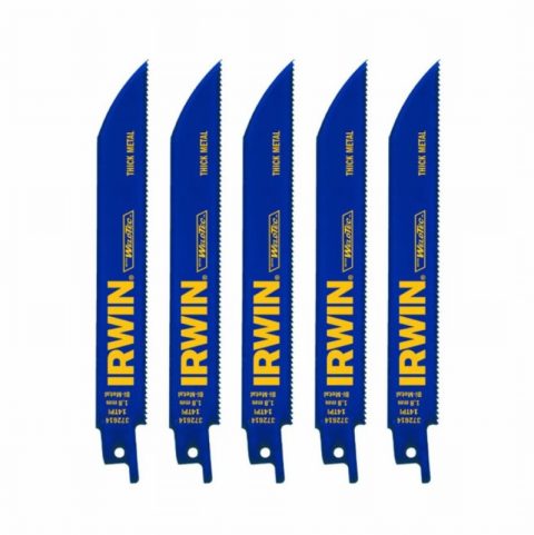 Irwin IRW10504154 150mm Recip Saw Blade 624R Metal Cutting – 5pc