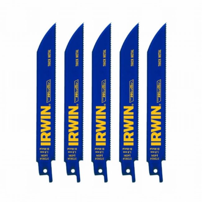 Irwin IRW10504154 150mm Recip Saw Blade 624R Metal Cutting - 5pc - Image 2