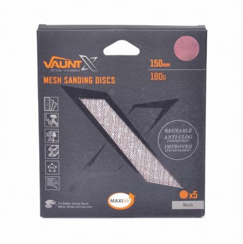 Vaunt X1357032 150mm 180 Grit Mesh Net Sanding Discs – Pack of 5