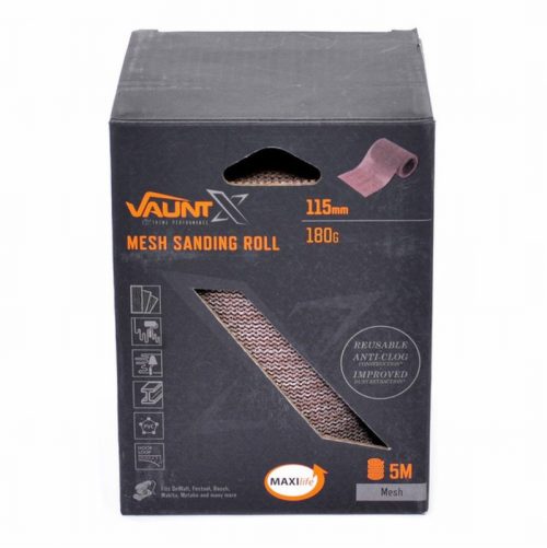 Vaunt X1357062 115mm x 5m 180 Grit Mesh Net Sanding Roll
