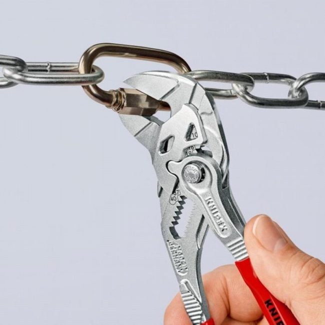 Knipex KPX8603180 Pliers Wrench PVC Grip 180mm-35mm Capacity - Image 3