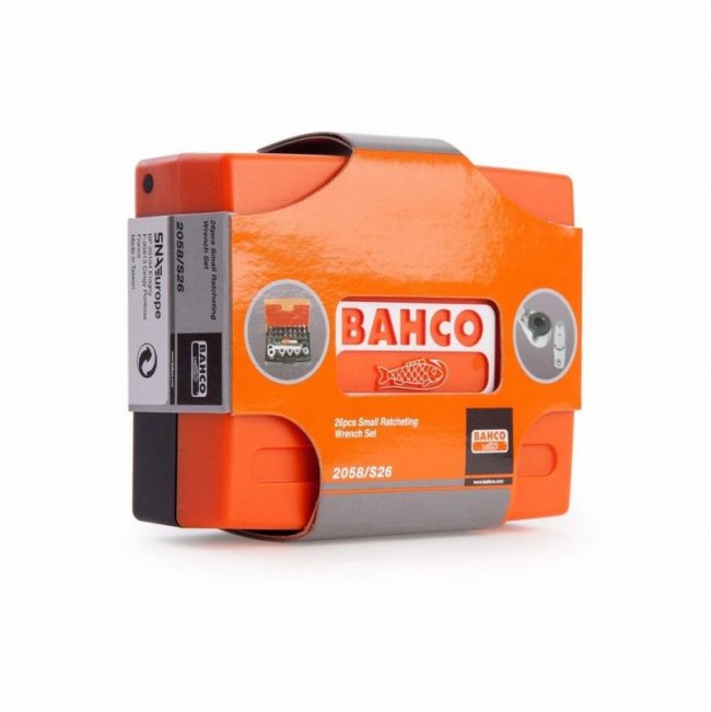 Bahco 2058/S26 Ratchet Socket Set of 26 Metric 1/4in Drive - Image 3