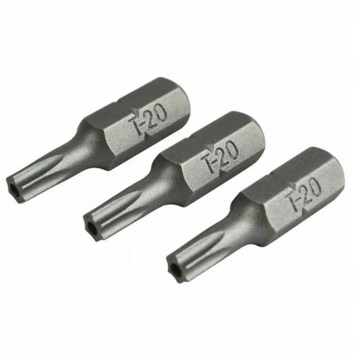 Faithfull FAISBT2025S S2 x 25mm – 3pc Steel Security Bits T20S