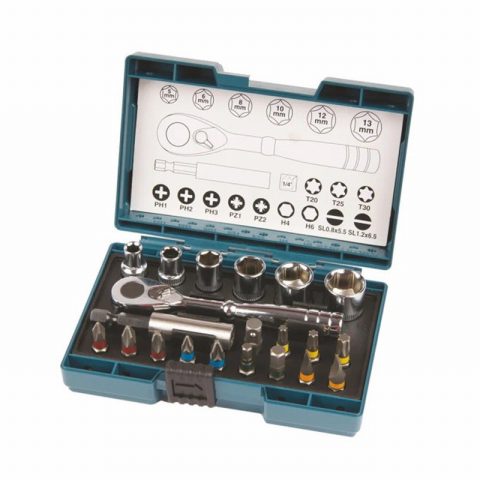 Makita B-54081 21 Piece Screw Bit & Ratchet Set