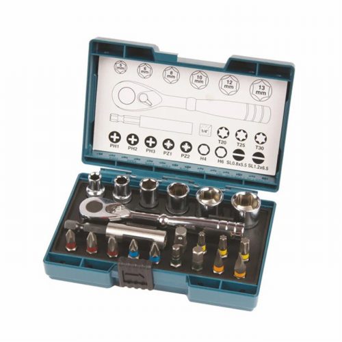 Makita B-54081 21 Piece Screw Bit & Ratchet Set