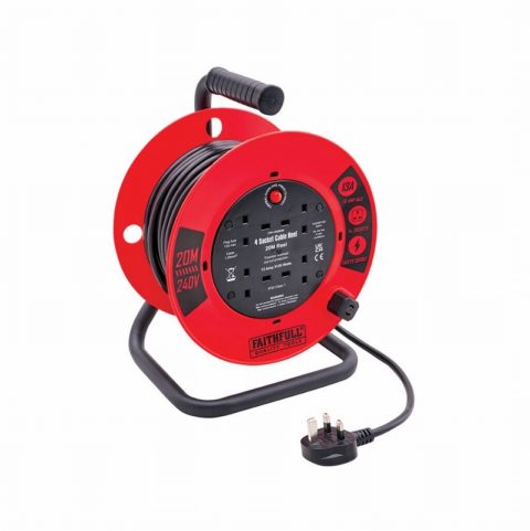 Faithfull FPPCR20240 20M Cable Reel 13A
