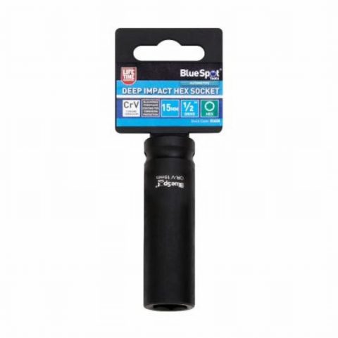 Blue Spot 01658 15mm Individual Deep Impact Hex Socket
