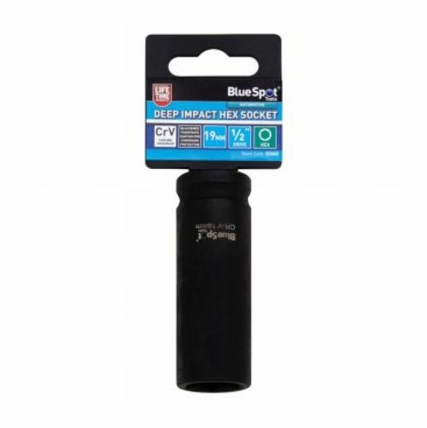 Blue Spot 01662 19mm Individual Deep Impact Hex Socket
