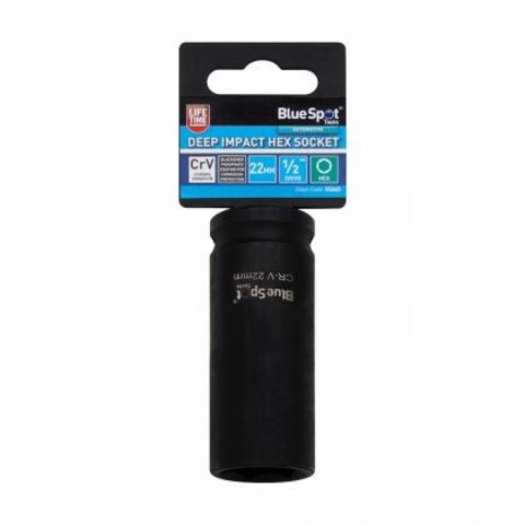 Blue Spot 01665 22mm Individual Deep Impact Hex Socket